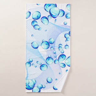 Helle blaue Bläschen & Suiten Set Badehandtuch