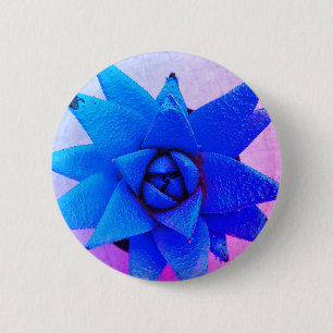 Helle blaue Blume Button
