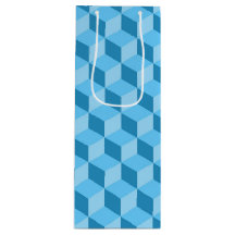 HELLE BLAUE GEOMETRISCHE KUBE-PATTER