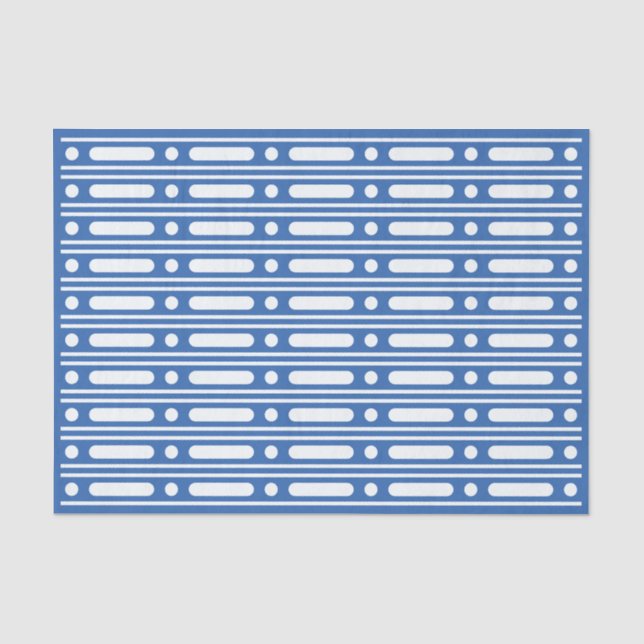 Helle blaue Knochenintarsien-Punkt-Rahmen-Dekupier Seidenpapier (Vorderseite)