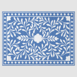 Helle blaue traditionelle Knochenintarsien-Dekupag Seidenpapier