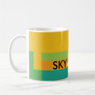 Helle Blöcke Gelb Grün Kaffeetasse