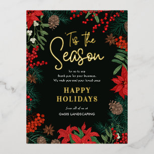 Helle Blogs FOIL Business Holiday Postcard Folie Einladungspostkarte
