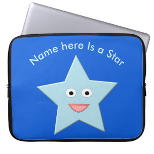 Helle Blue Celebration Star Custom Laptop Bag Laptopschutzhülle