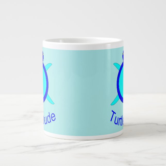 Helle Blue Turtle Typ Jumbo Tasse (Vorderseite)