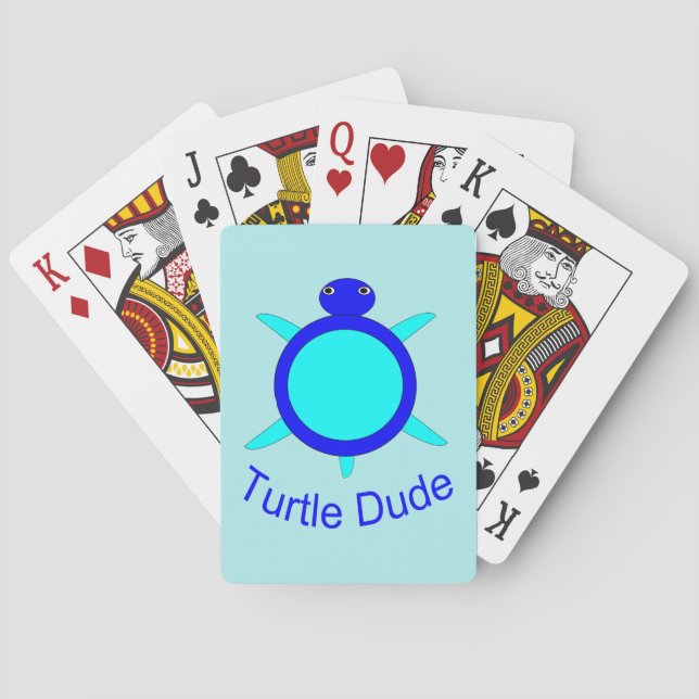 Helle Blue Turtle Typ Playing Cards Spielkarten (Rückseite)