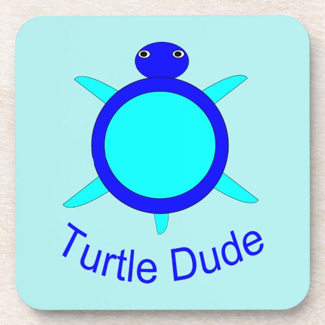 Helle Blue Turtle Typ Untersetzer (Vorderseite)