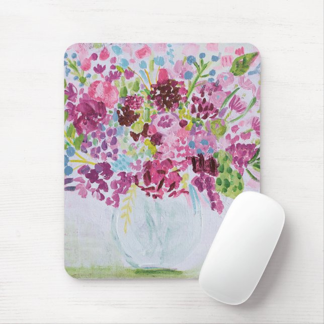 Helle Blume Bouquet Mousepad (Mit Mouse)