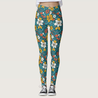 Helle Blume, dunkler Hintergrund Leggings