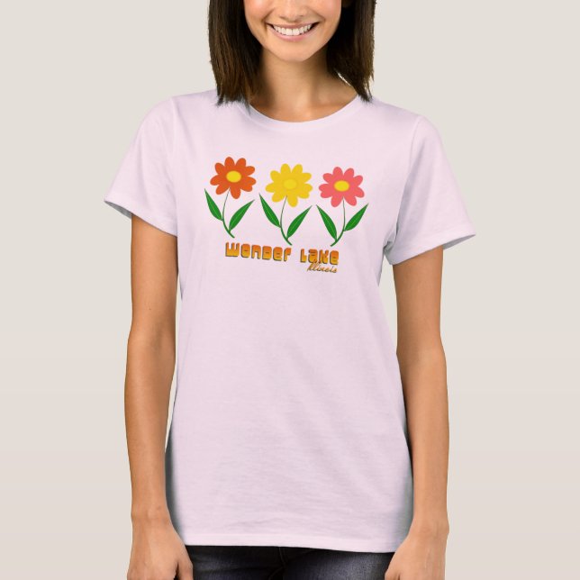 Helle Blume Frauenoberseite T-Shirt (Vorderseite)