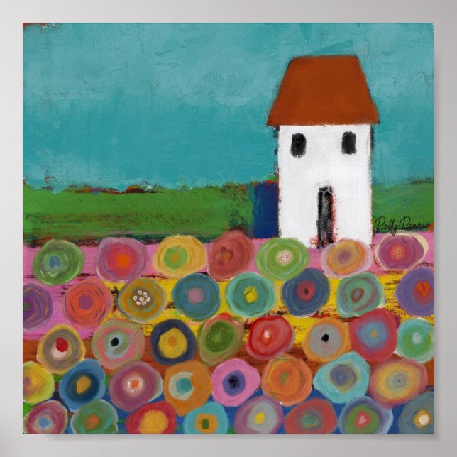 Helle Blume Landschaftsdruck Poster (Vorne)