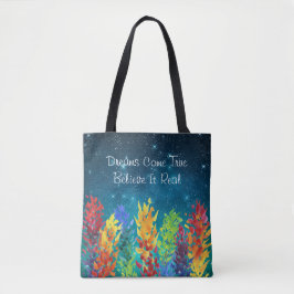 Helle Blume Starry Night Dreams Treten Tasche