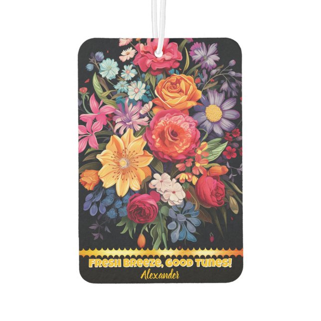 Helle Blume zur Lufterfrischung Autolufterfrischer (Rückseite)
