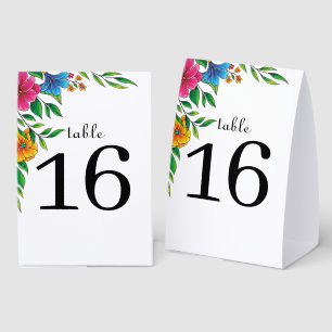 Helle Blumen Frühling Sommer Hochzeit Tisch Nummer Tischaufsteller