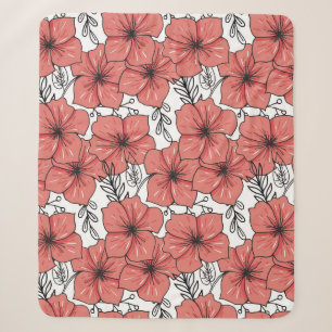 Helle Blumen-Skizze, nahtlos. Sherpadecke