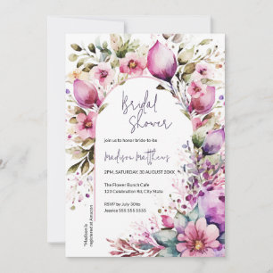 Helle Blumenarch Bridal Brunch Babydusche Einladung