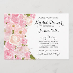 Helle BlumenBrautparty-Einladung Einladung