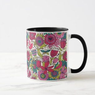 Helle Blumenelemente Tasse