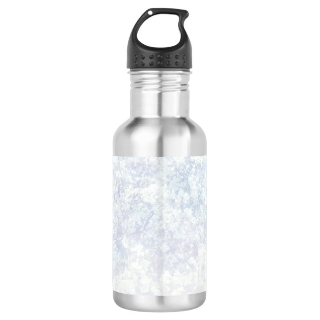 Helle Blumenmuster-Hintergrund-Schablone Edelstahlflasche (Vorderseite)