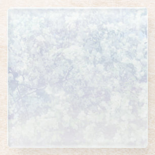Helle Blumenmuster-Hintergrund-Schablone Glasuntersetzer