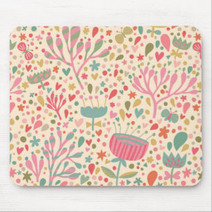 Helle Blumenmuster Mousepad