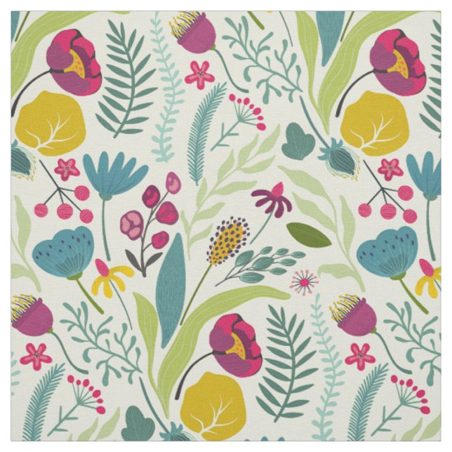 Helle Blüten Abstract Floral Stoff (Muster)