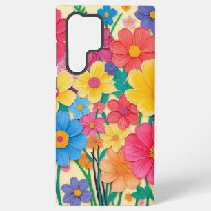Helle Blüten in Vollfarbe Samsung Galaxy Hülle