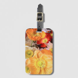 Helle Boho-Mohnblumen-Blumenmuster Gepäckanhänger