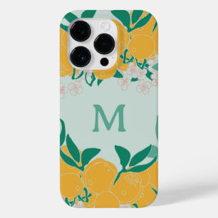Helle botanische Zitrus-Monogramm Case-Mate iPhone 14 Pro Hülle