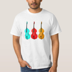 HELLE BUNTE AUFRECHTE BASS-VIOLINEN! T-Shirt