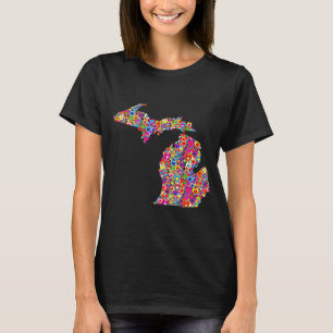 Helle bunte coole Herz-Gefüllte Karte von Michiga T-Shirt