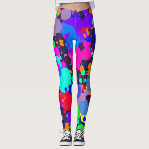 Helle bunte Farben-Spritzer-NeonLeggings Leggings