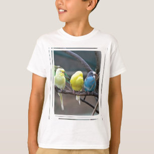 Helle bunte Parakeets Budgies plappert Vögel nach T-Shirt