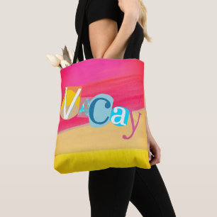 Helle bunte Retro-Ferien-Stimmung Tasche