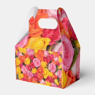 Helle Bunte Rosen Muster Floraler Hintergrund Geschenkschachtel