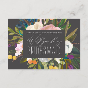 Helle Citrus-Blume Werden Sie meine Bridesmaid sei Einladung