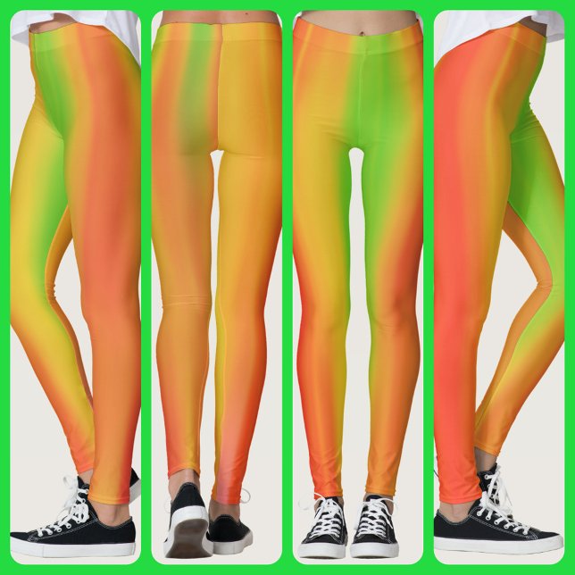 Helle Citrus Farben Orange Yellow Green Leggings (Von Creator hochgeladen)