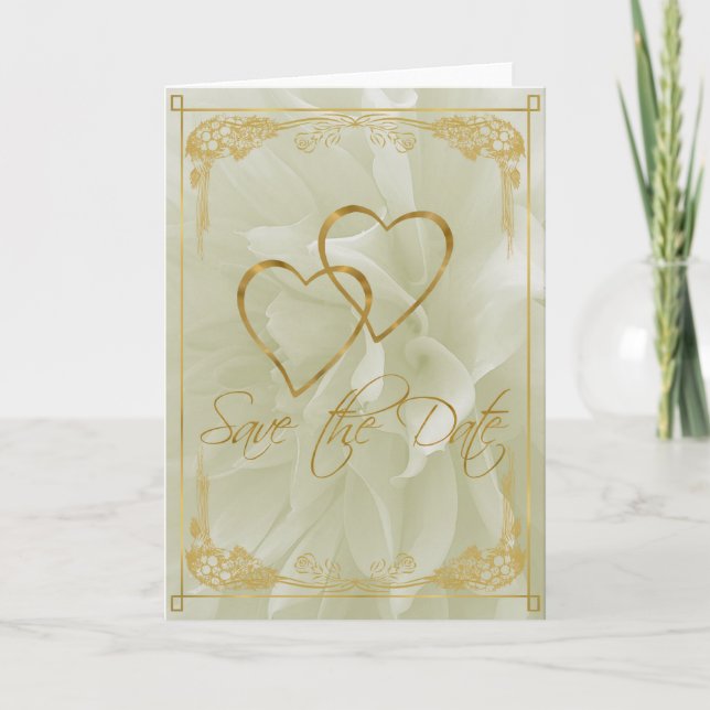 Helle Dahlie Save the Date Ankündigung (Vorderseite)