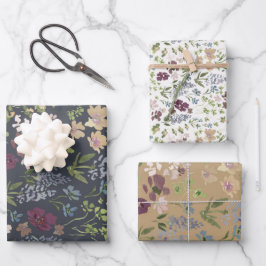 Helle Doodles Geschenkpapier Set aus 3