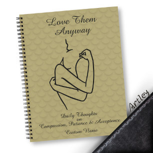 Helle Elegante Minimalistische Kalligraphie Liebe Notizbuch