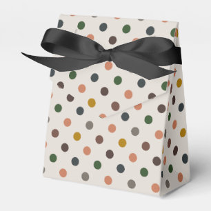 Helle Erdtöne Wald Polka-Punkte-Design Geschenkschachtel