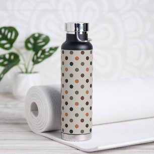Helle Erdtöne Wald Polka-Punkte-Design Trinkflasche