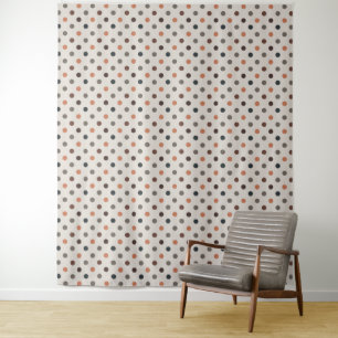 Helle Erdtöne Wald Polka-Punkte-Design Wandteppich