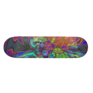 Helle Explosion der Farbe - Lachse u. Indigo Deva Skateboard