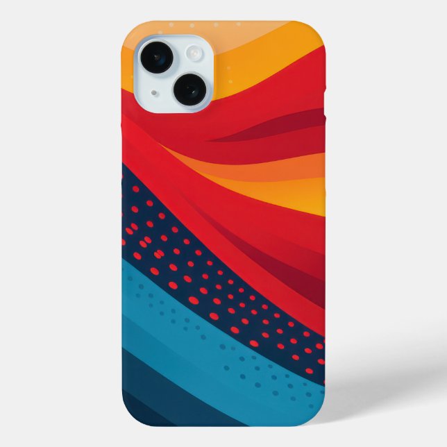 Helle Farbbereiche mit Punktmustern Case-Mate iPhone Hülle (Rückseite)
