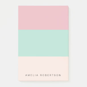 Helle Farbblock-Personalisierung  Post-it Klebezettel