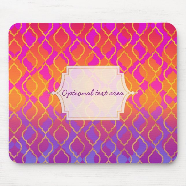 Helle Farben arabisch marokkanisches Glam Indianer Mousepad (Vorne)