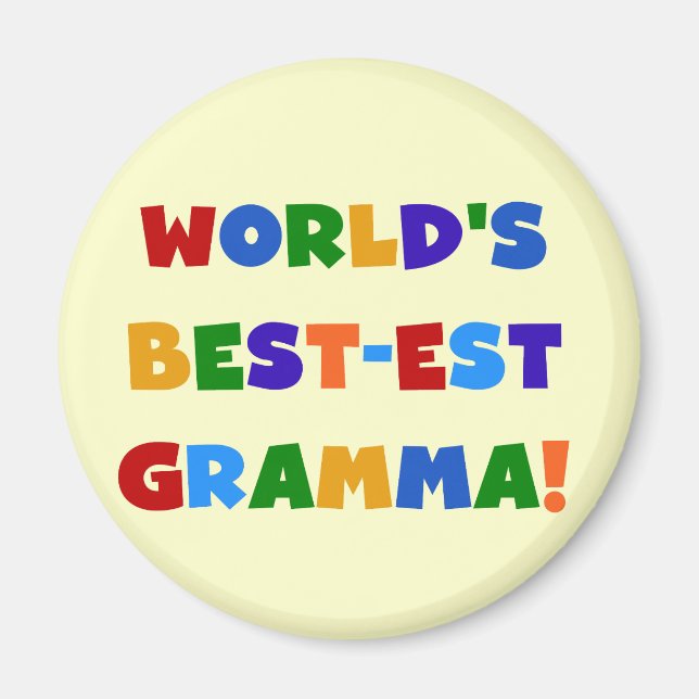 Helle Farben des Gut-est Gramma der Welt Magnet (Vorne)
