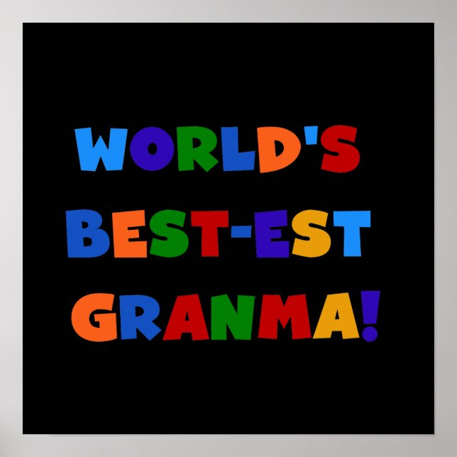 Helle Farben des Gut-est Granma der Welt Poster (Vorne)