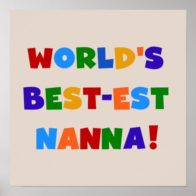 Helle Farben Die besten Nanna Tshirts Poster (Vorne)